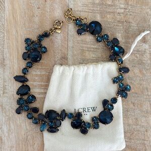J. Crew Midnight Blue Crystal Necklace